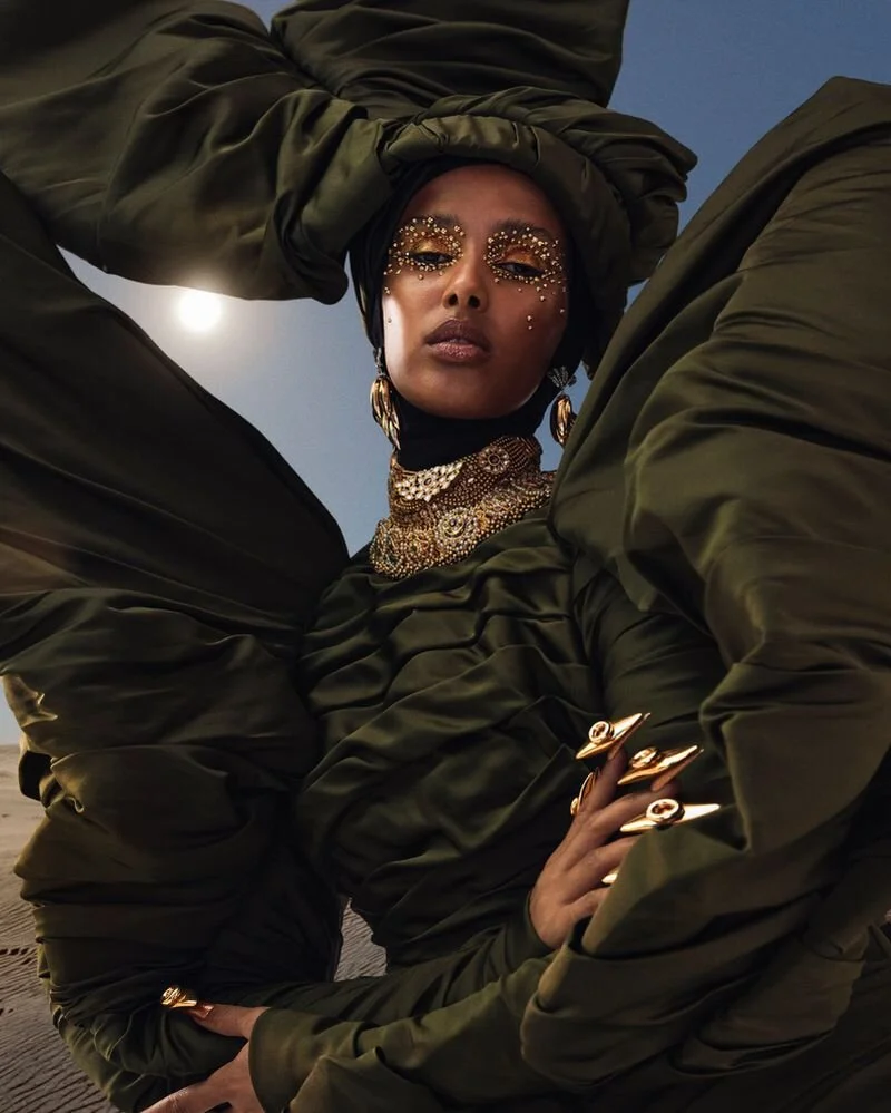 Rawdah Mohamed in Futuristic Style Vogue Arabia Julien Vallon